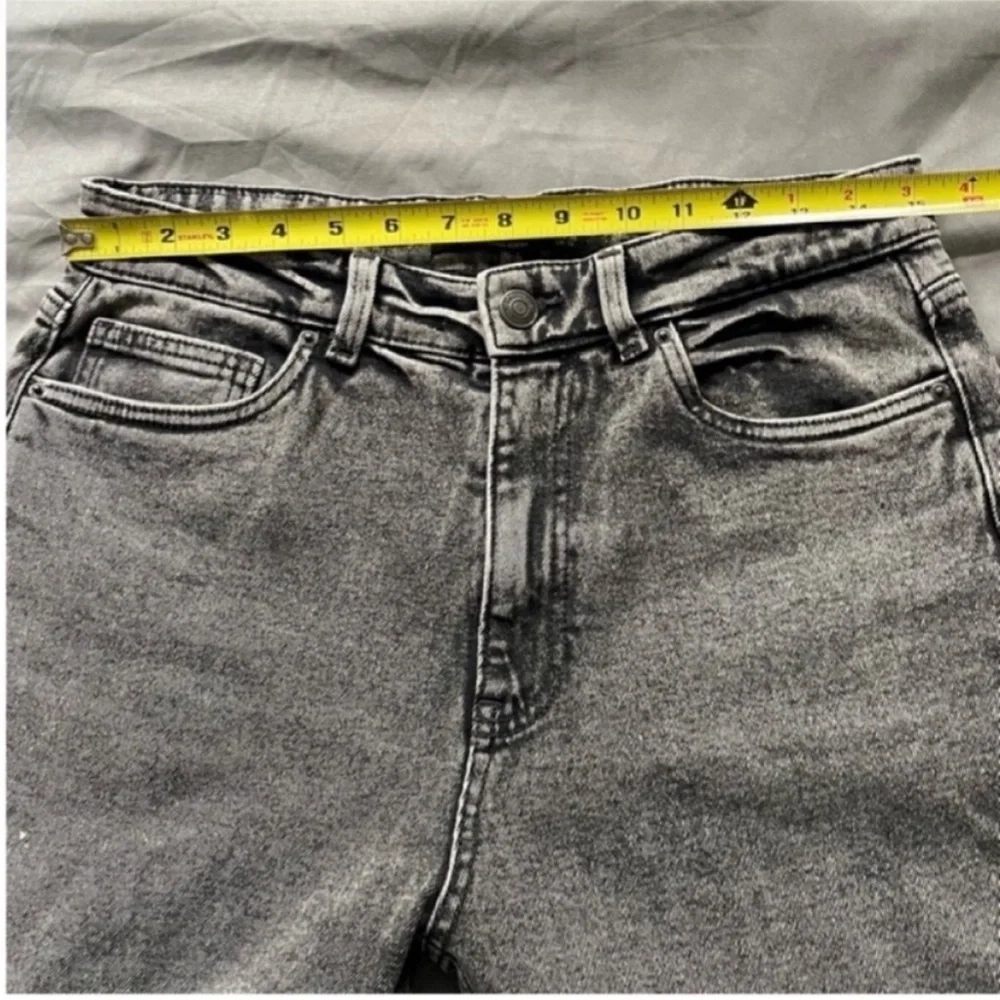 ASOS Grey Straight Leg High-rise Retro Jeans 8